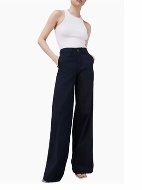 New w/ Tags Rag & Bone Navy Wide Leg Chinos size 0.